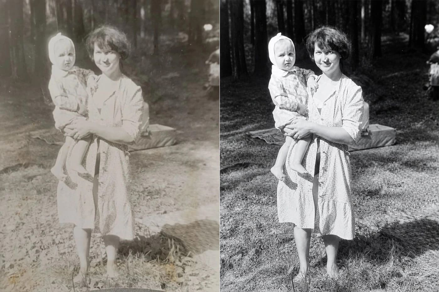 Реставрация старой семейной фотографии